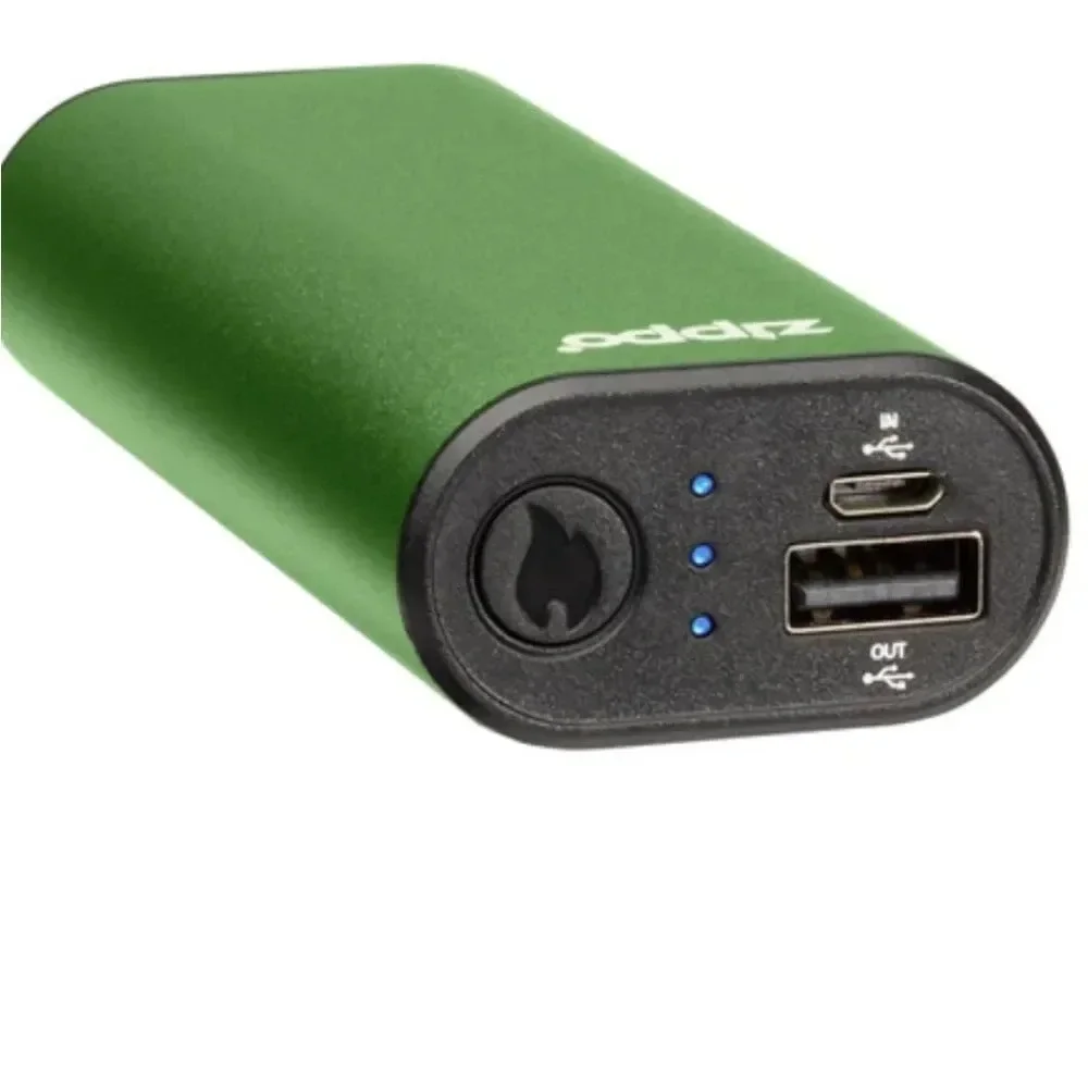 Zippo Green HeatBank 6 Rechargeable Hand Warmer & Power Bank